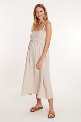LOLA | Beige Maternity and Nursing Dress
