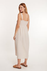 LOLA | Beige Maternity and Nursing Dress