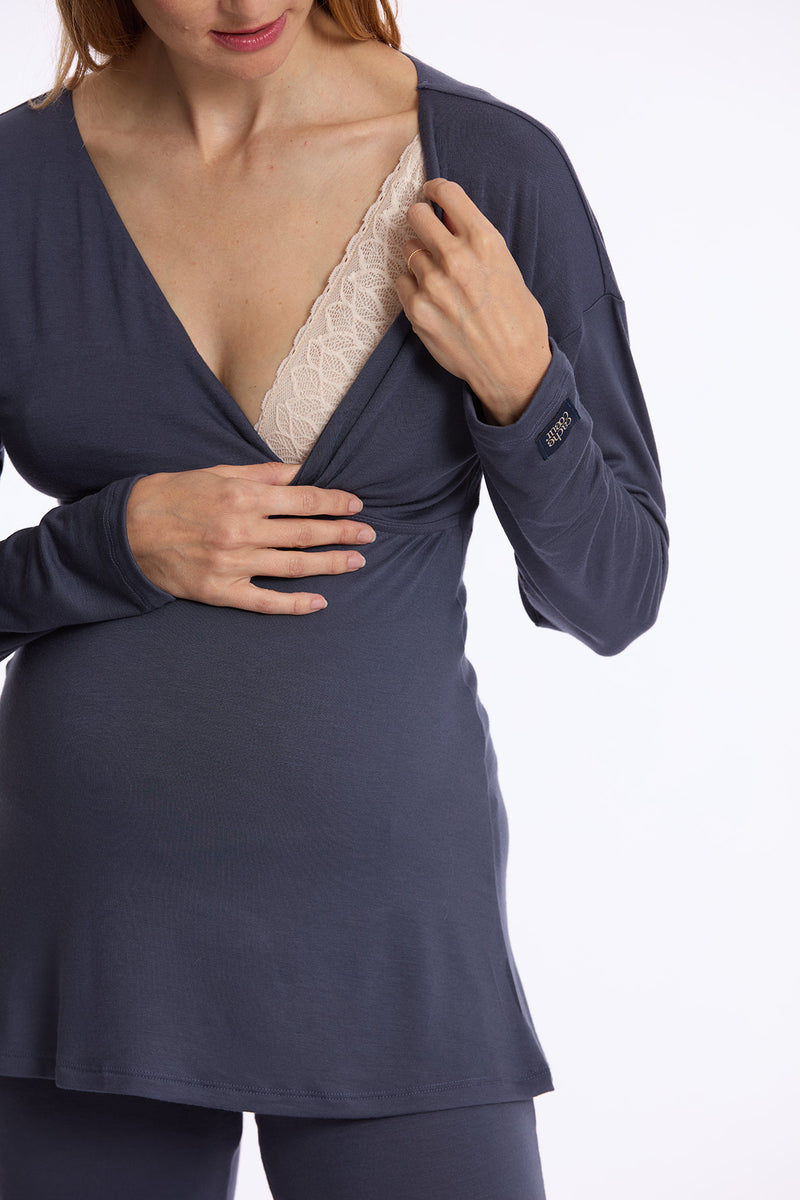 LOUNA | Maglietta Premaman e Allattamento in Morbido Bambù