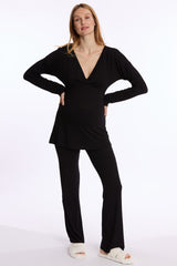 LOUNA | Black Soft Bamboo Maternity Pants
