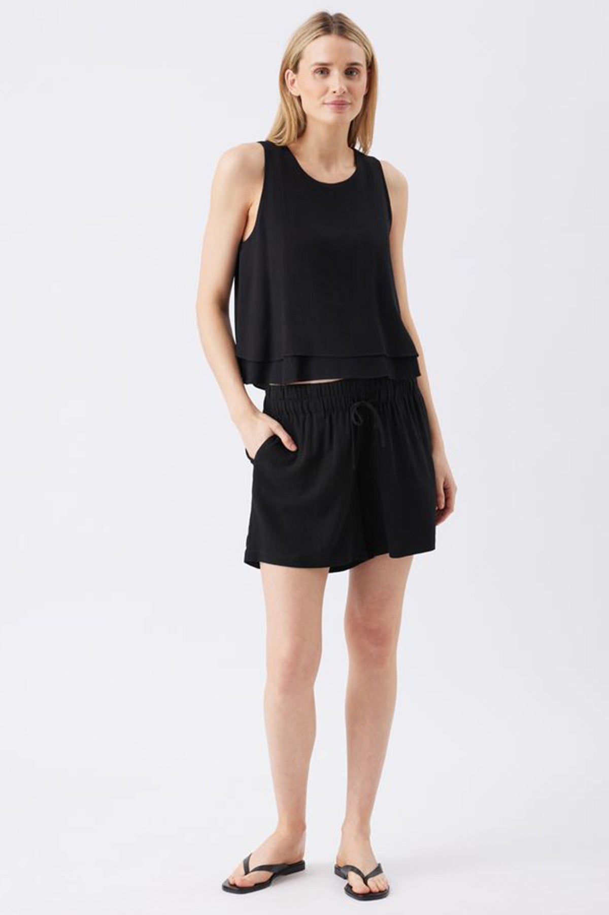LOIS | Black Sleeveless Maternity & Nursing Top