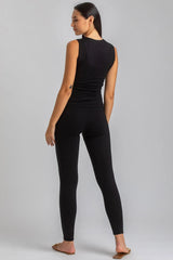 DOLCE | Black Sleeveless Maternity Dress in Soft Bamboo Jersey