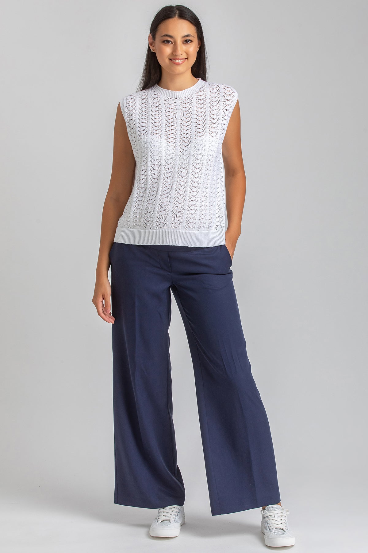 WARREN | Wide Leg Maternity Pants in Blue