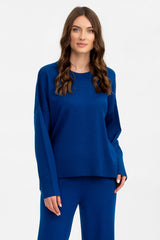 SESTRIERE | Maglia Blu in Pura Lana Merinos