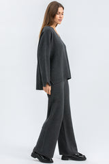 COURMAYEUR | Grey V-Neck Sweater in Wool and Cashmere