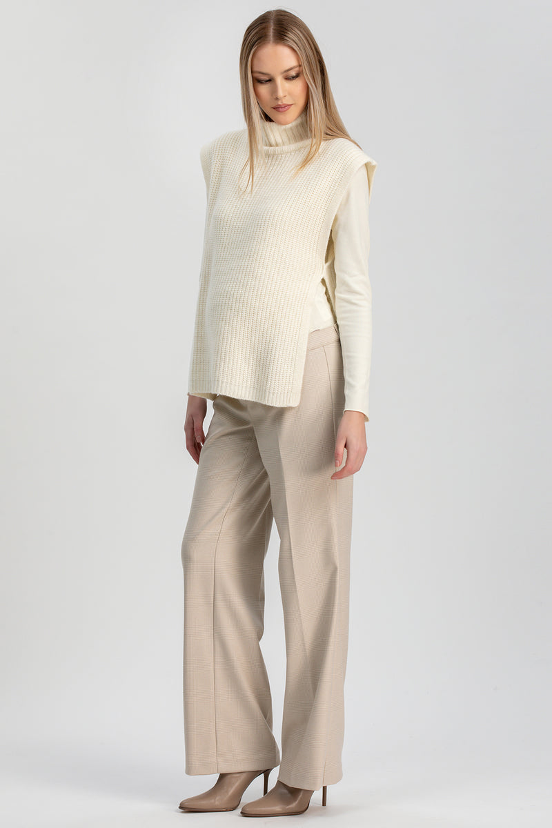 SANTA CATERINA| White Maternity Vest in Wool and Cashmere