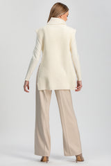 SANTA CATERINA| White Maternity Vest in Wool and Cashmere
