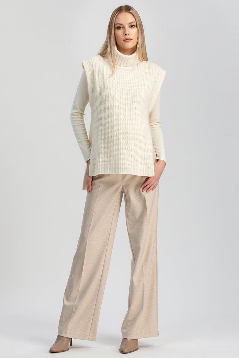 SANTA CATERINA| White Maternity Vest in Wool and Cashmere