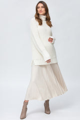IMMA | White Pleated Maternity Skirt