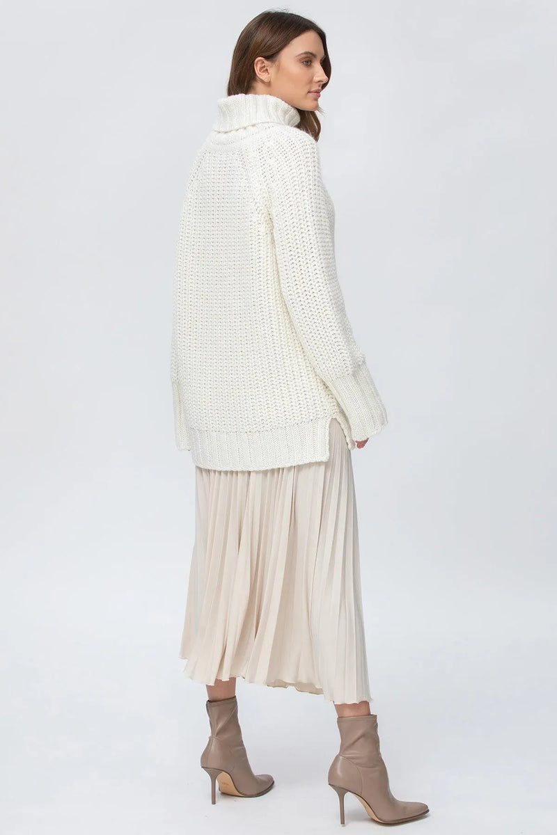 IMMA | White Pleated Maternity Skirt