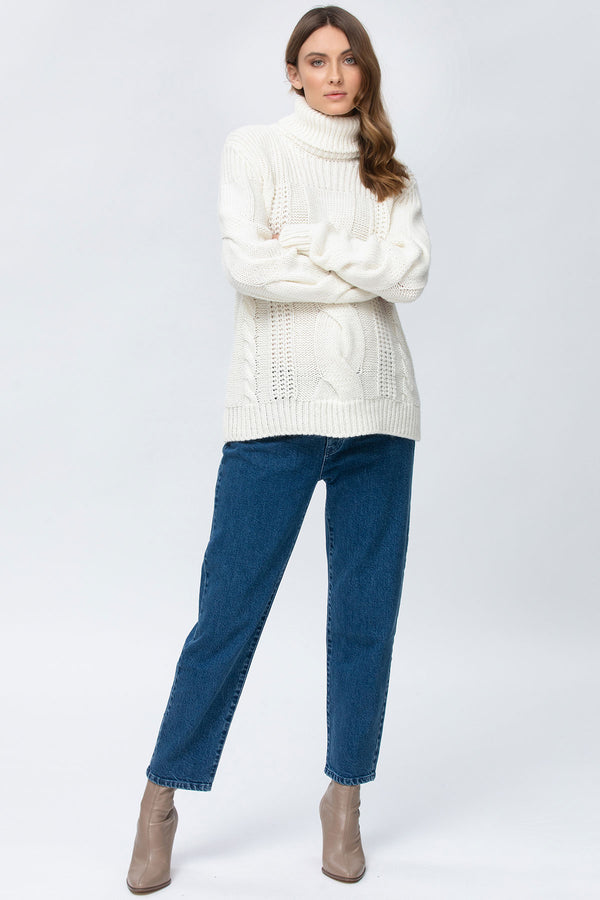 Maternity cableknit sweater