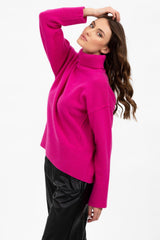 CHAMPOLUC | Maglione Fucsia in Pura Lana Merinos