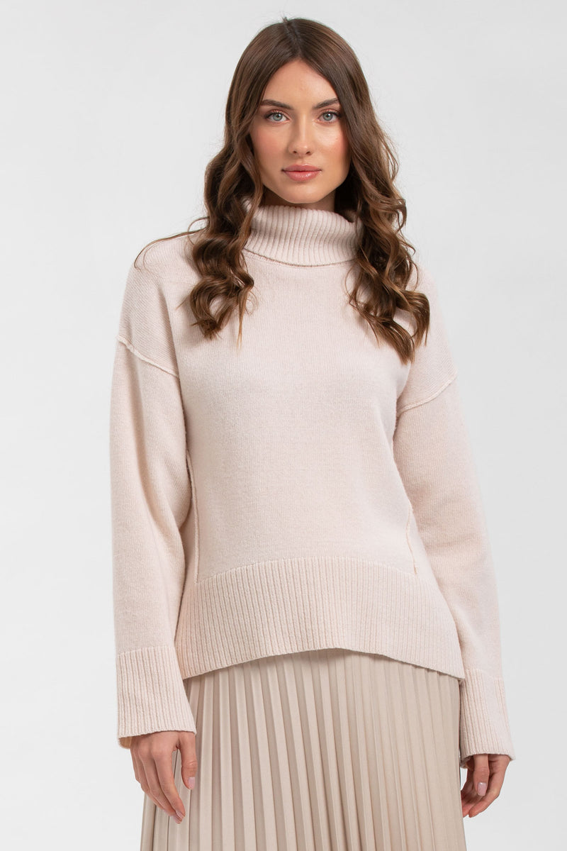 CHAMPOLUC | Maglione Rosa in Pura Lana Merinos