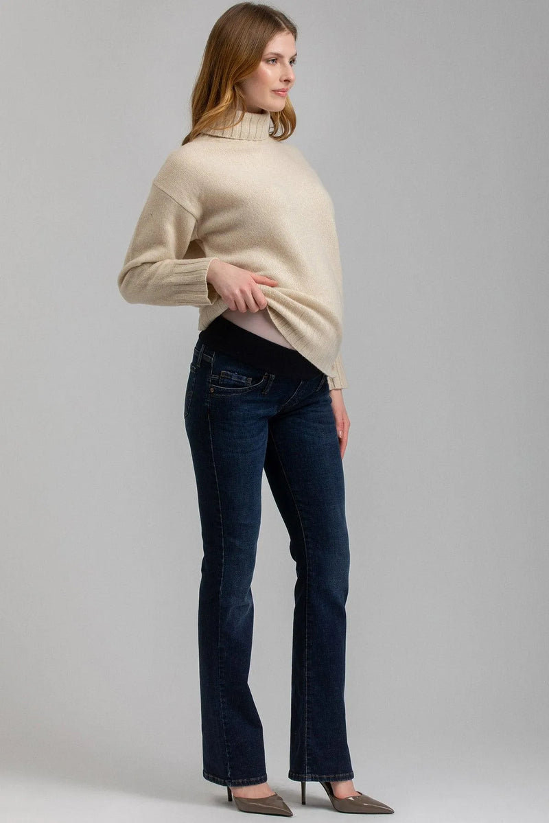 SLIM BOOTCUT WB51 | Jeans Premaman Blu Scuro con Gamba Leggermente Svasata - Pietro Brunelli