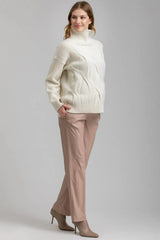 ROMEO | Pantaloni Premaman in Pelle Vegana Rosa - Pietro Brunelli