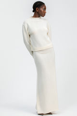 CORTINA | White Sweater in Supreme Wool and Cashmere