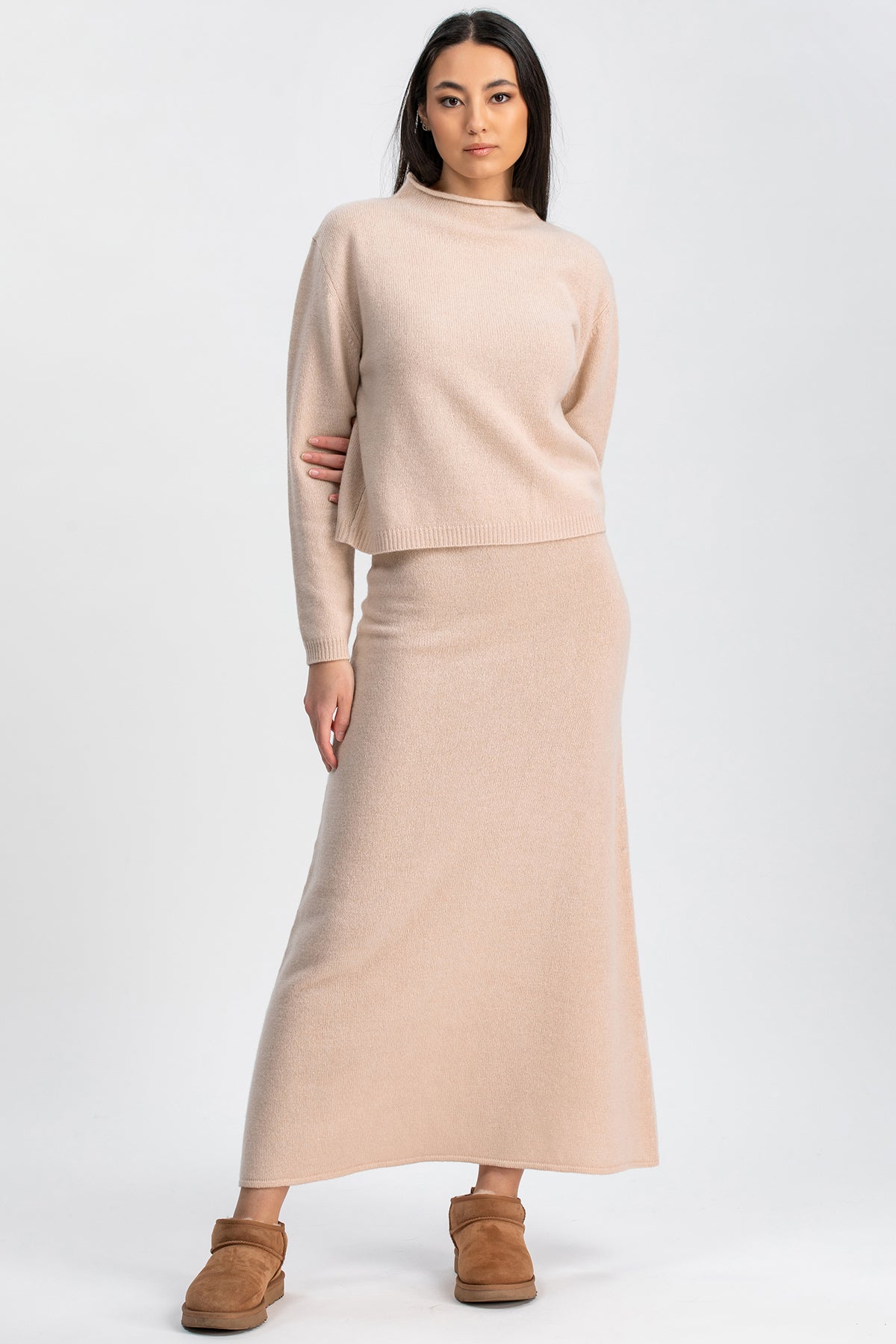 CORTINA | Maglione Beige in Lana e Cachemire