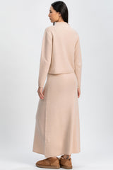 CORTINA | Beige Skirt in Supreme Wool and Cashmere