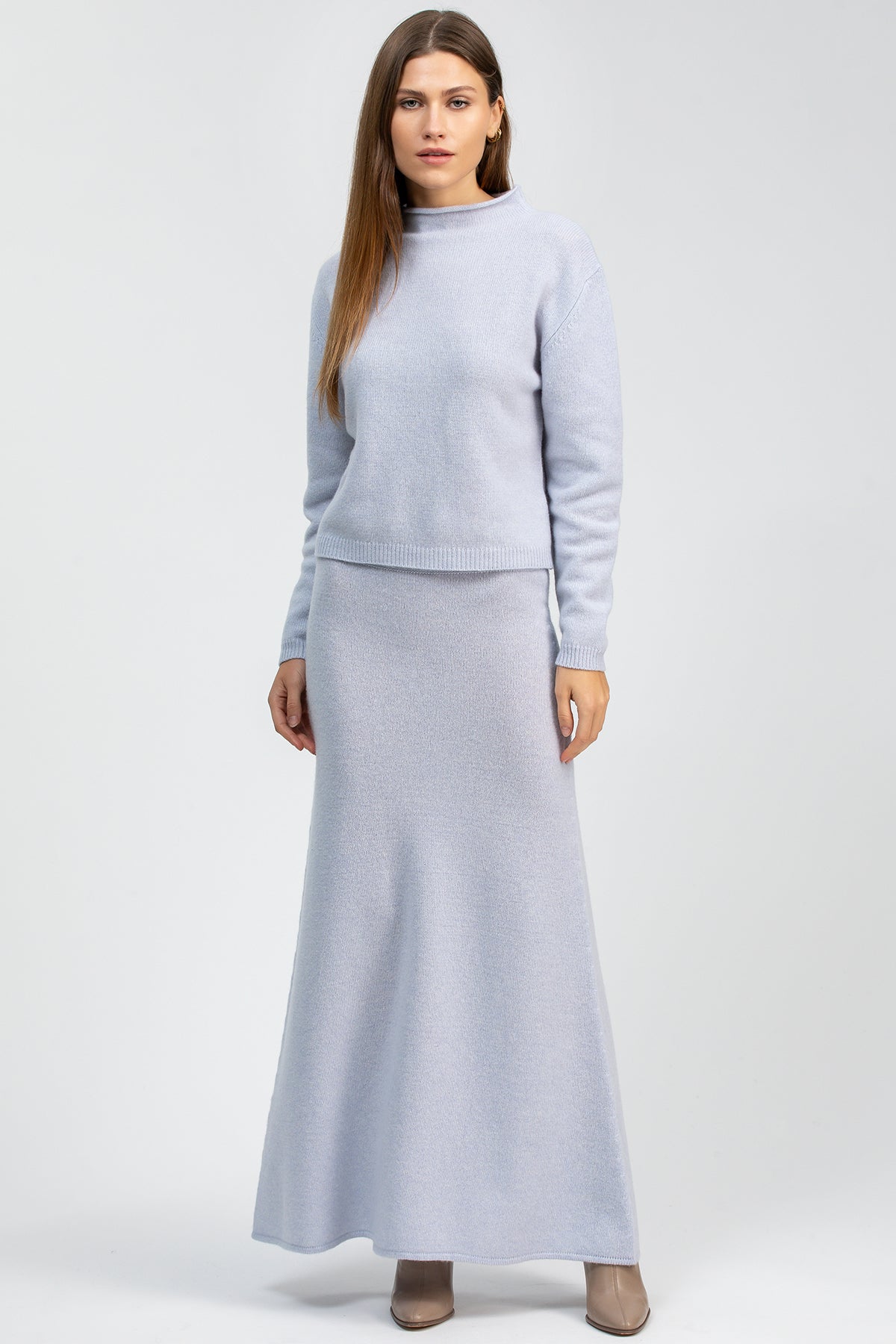 CORTINA | Maglione Azzurro in Lana e Cachemire