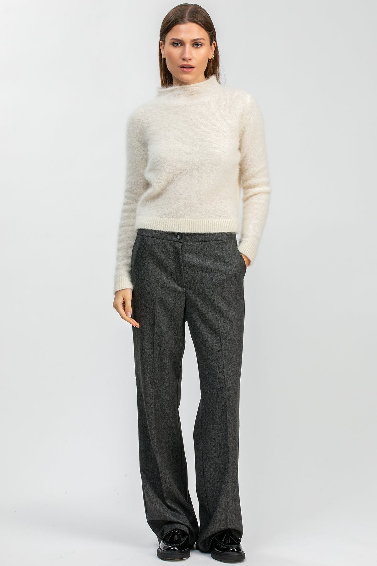 VAL VENY | Maglione Bianco in Lana Pregiata