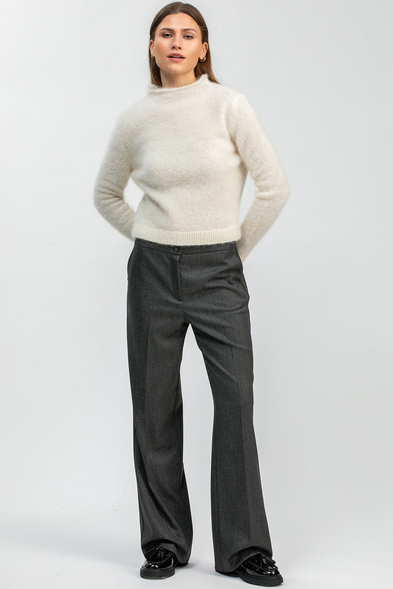 BRADLEY | Dark Grey Trousers in Viscose