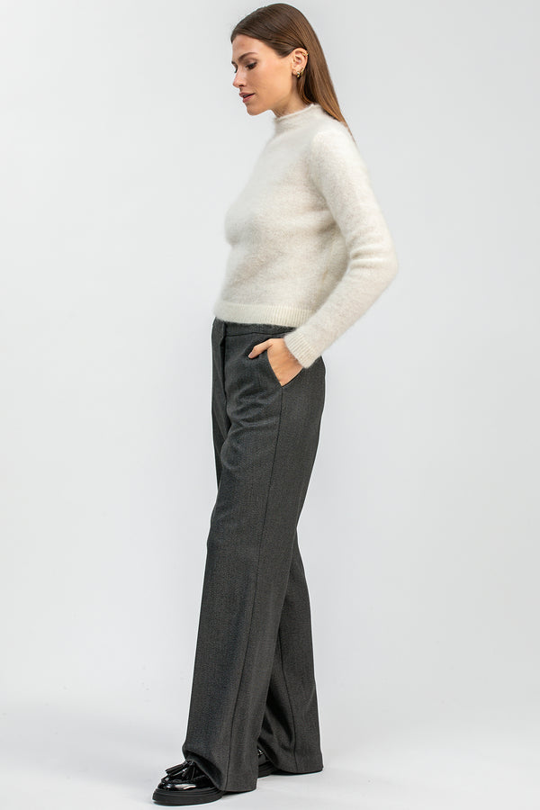 BRADLEY | Dark Grey Trousers in Viscose