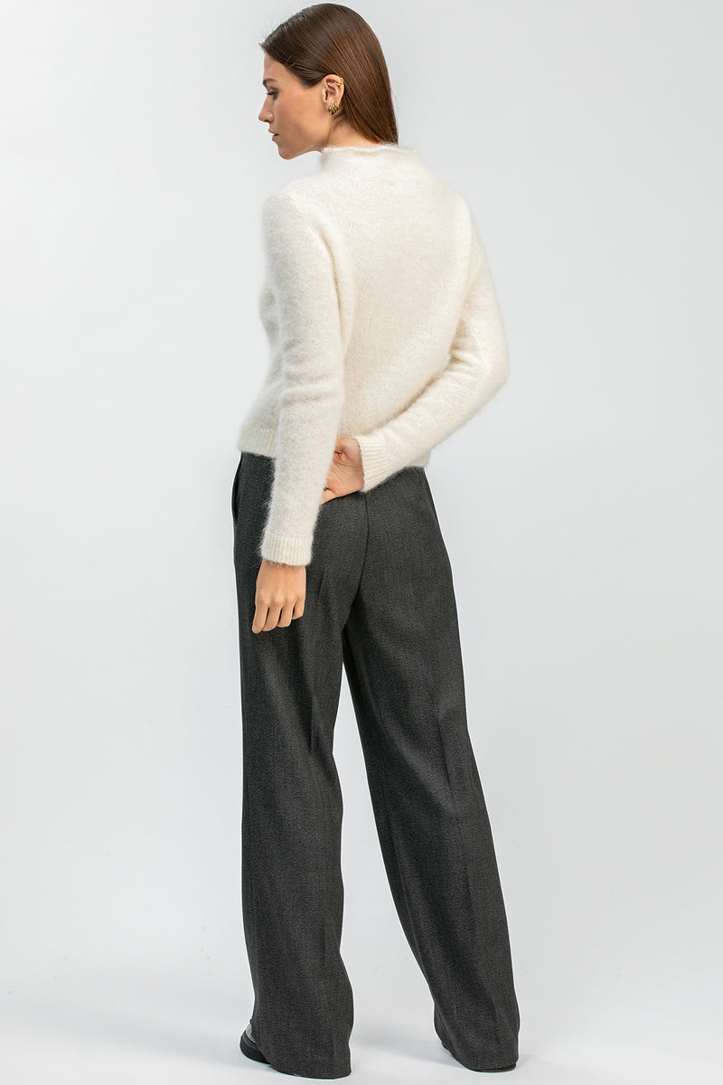 BRADLEY | Dark Grey Trousers in Viscose