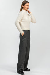 BRADLEY | Dark Grey Trousers in Viscose