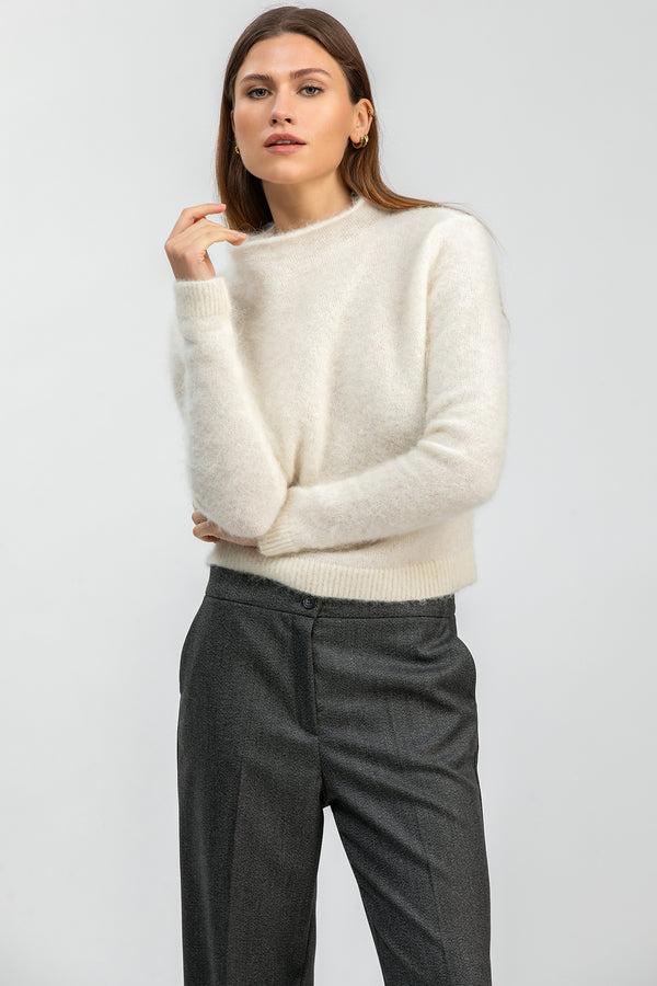 VAN VENY | Maglione Bianco in Pregiato in Lana