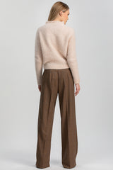 VAL VENY | Maglione Beige in Lana Pregiata