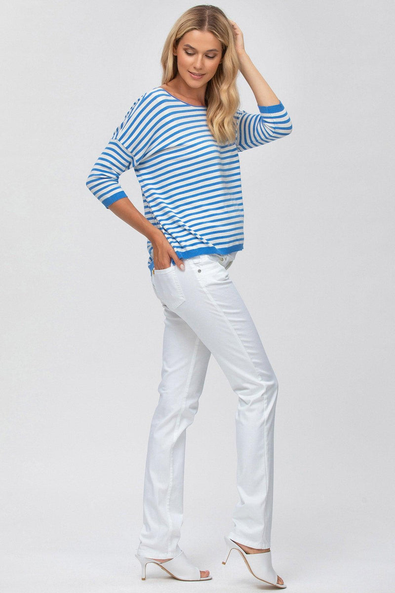 MODERN STRAIGHT | Jeans Premaman Bianco in Cotone