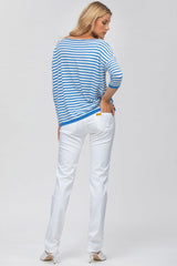 MODERN STRAIGHT | Jeans Premaman Bianco in Cotone