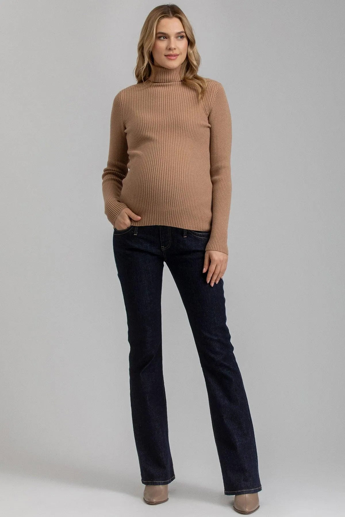 SLIM BOOTCUT WB92 | Jeans Premaman Blu Scuro con Gamba Leggermente Svasata - Pietro Brunelli