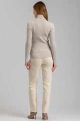 AURORA | Maglia Premaman Beige a Costine - Pietro Brunelli