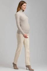 AURORA | Maglia Premaman Beige a Costine - Pietro Brunelli