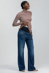 DAD JEANS W567 | Jeans Premaman a Gamba Larga