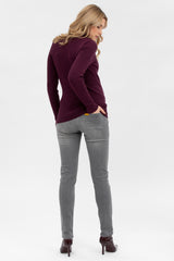 AURORA | Maglia Premaman Bordeaux a Costine