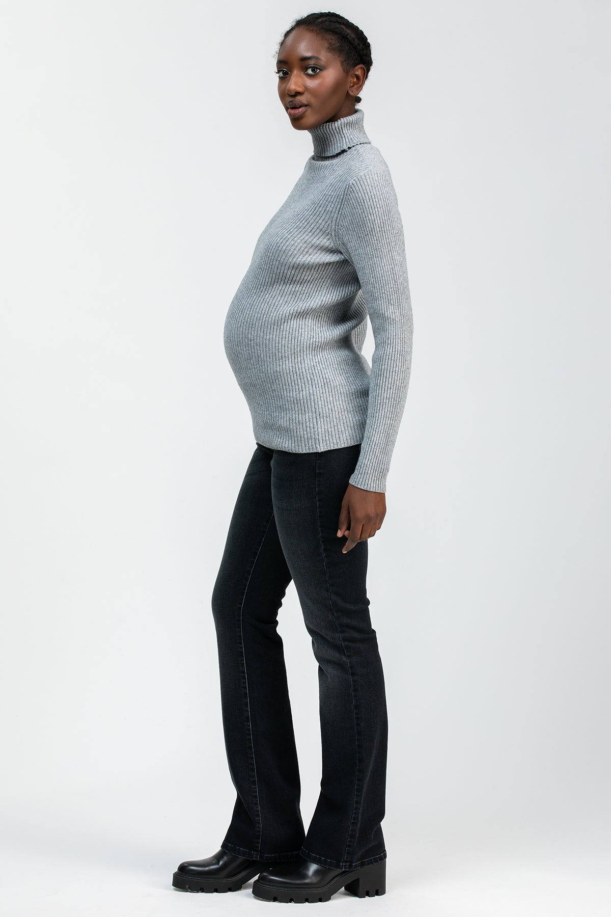 SLIM BOOTCUT W997 | Jeans Premaman con Gamba Leggermente Svasata