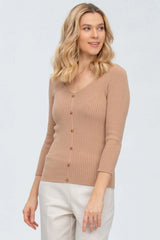 BELLA | Maglia Beige con Manica 3/4 - Pietro Brunelli