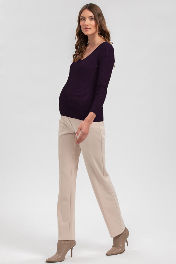 BELLA | Plum Maternity Top with 3/4 Sleeves