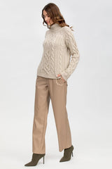 COURMAYEUR | Maglione Beige in Pregiato 100% Cachemire - Pietro Brunelli