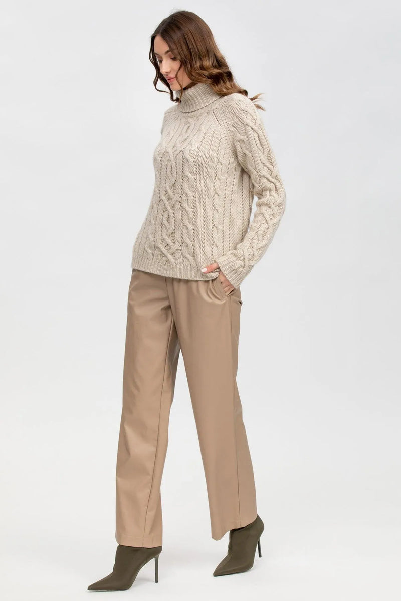 COURMAYEUR | Maglione Beige in Pregiato 100% Cachemire - Pietro Brunelli