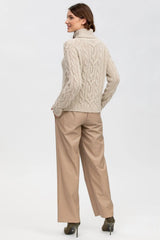 COURMAYEUR | Maglione Beige in Pregiato 100% Cachemire - Pietro Brunelli