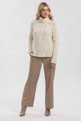 COURMAYEUR | Maglione Bianco in Pregiato 100% Cachemire