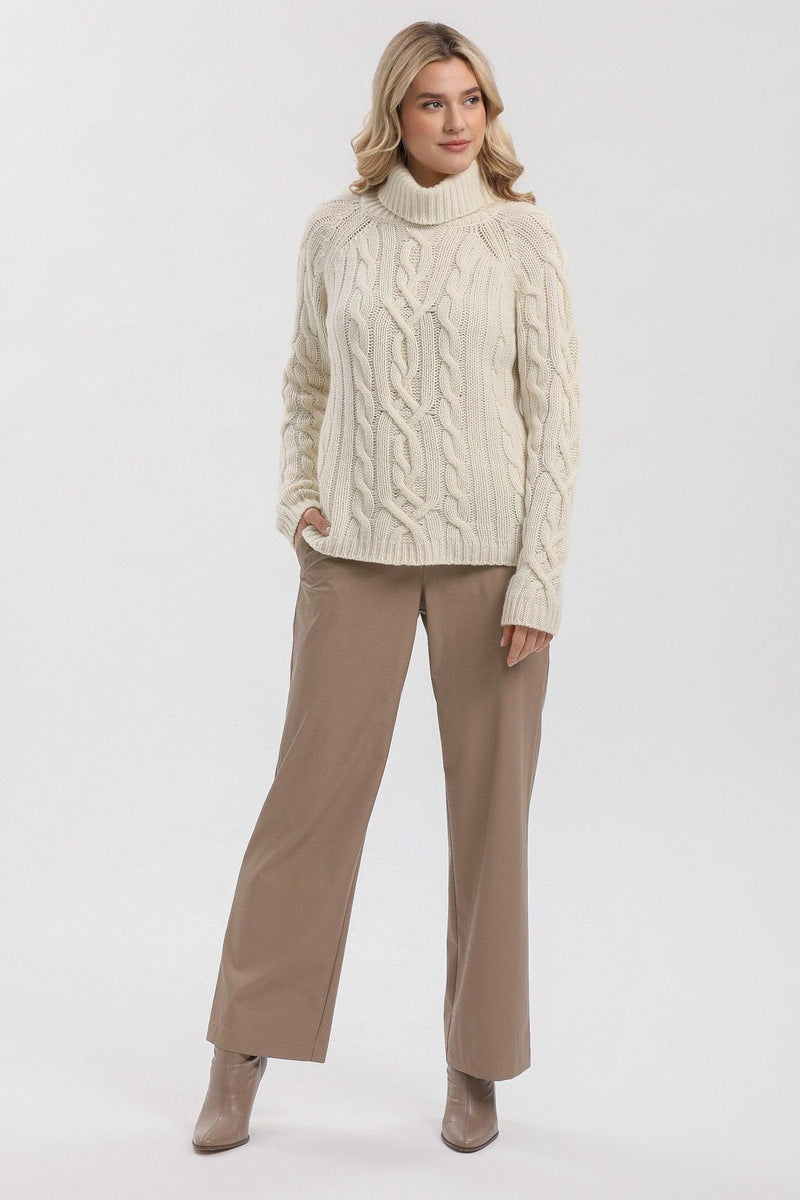COURMAYEUR | Maglione Bianco in Pregiato 100% Cachemire