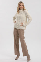 COURMAYEUR | Maglione Bianco in Pregiato 100% Cachemire