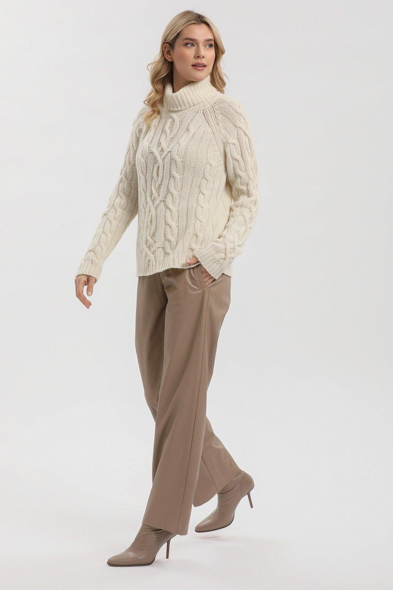 COURMAYEUR | Maglione Bianco in Pregiato 100% Cachemire