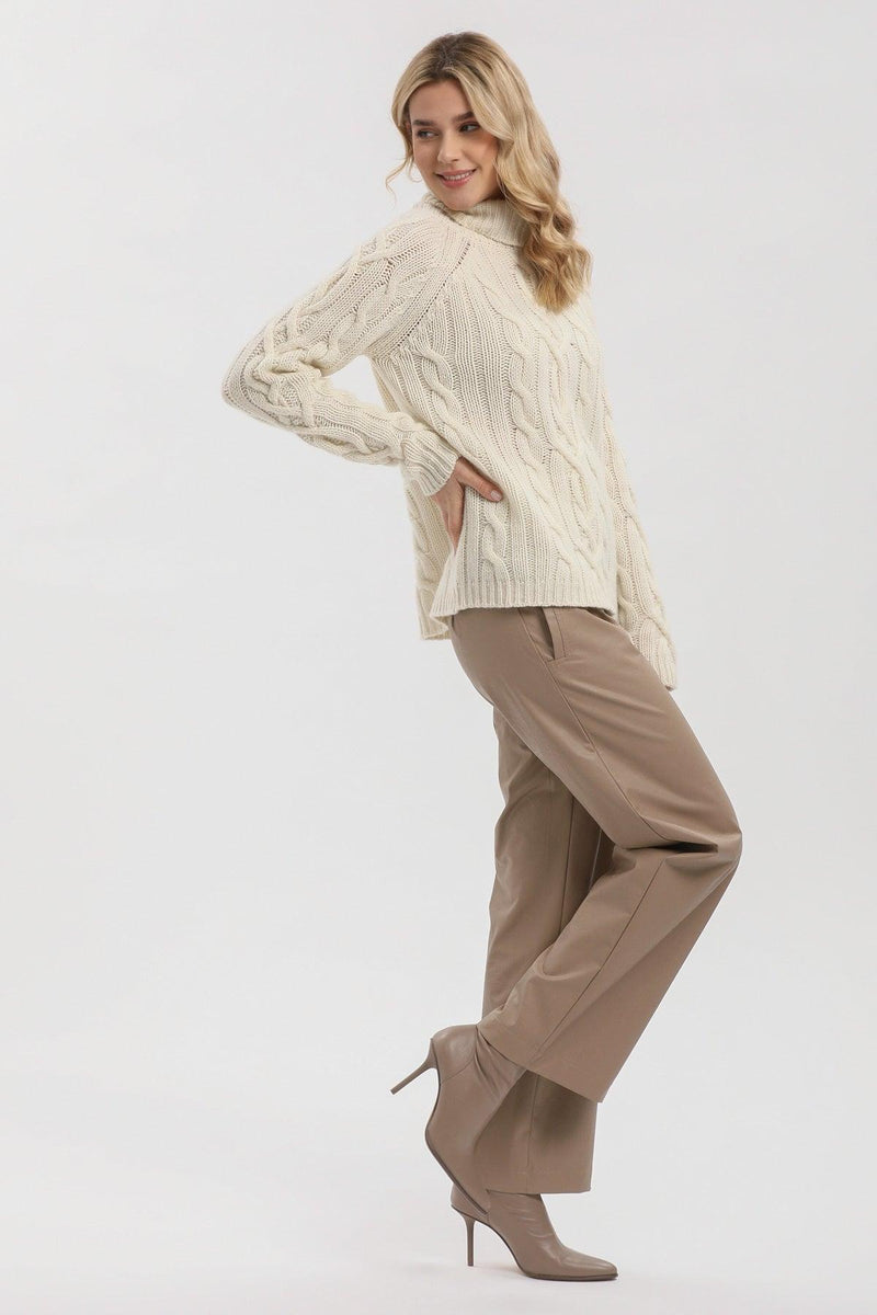COURMAYEUR | Maglione Bianco in Pregiato 100% Cachemire