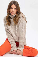 COURCHEVEL | Maglione Beige Con Trecce in Lana e Cachemire - Pietro Brunelli