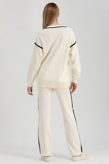 BLANCHE | White V-Neck Sweater